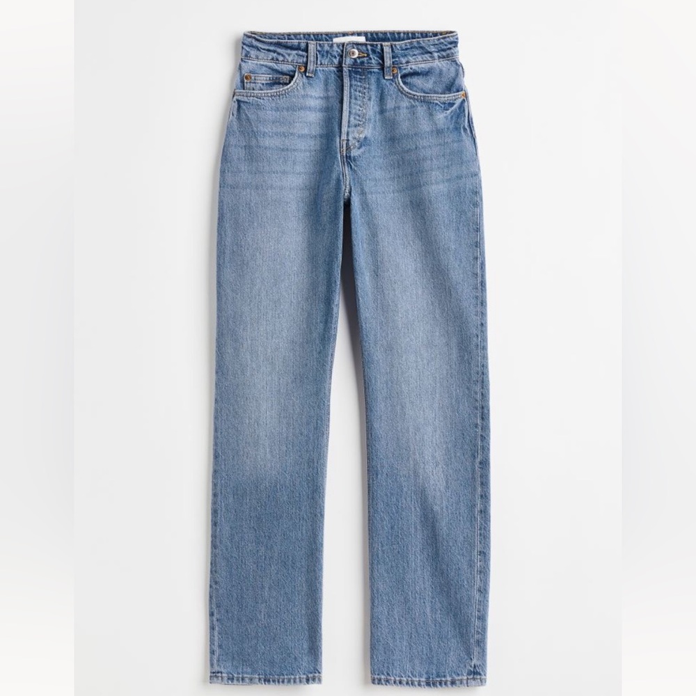 H&M Straight High Medium Wash Jeans